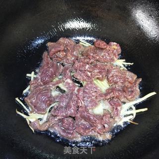 牛肉炒芥兰菜的做法步骤:8