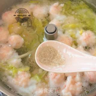 娃娃菜虾滑的做法步骤:17