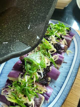 紫菜虾皮蒸茄子的做法步骤:6