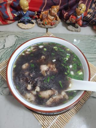 紫菜滑肉汤的做法步骤:9