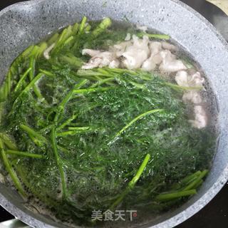 茴香菜瘦肉汤的做法步骤：7