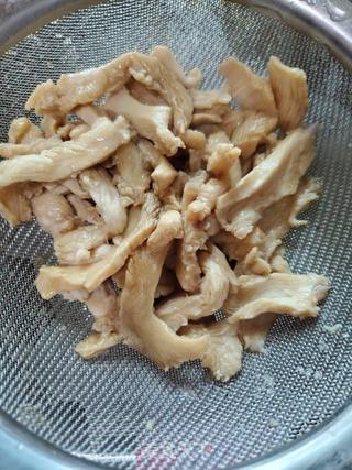 鸡丝拌木耳菜的做法步骤:7