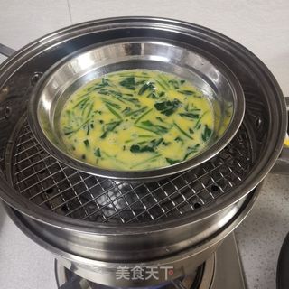 蒜泥菠菜鸡蛋羹的做法步骤:5