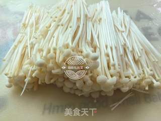 凉拌金针菇菠菜的做法步骤:3