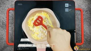 三色贝柱炒饭的做法步骤:6