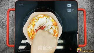 三色贝柱炒饭的做法步骤:8