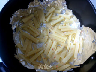 椒盐薯条(空气炸锅版)的做法步骤:3