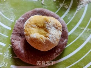 可可花朵馒头的做法步骤:7