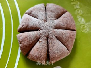 可可花朵馒头的做法步骤:10