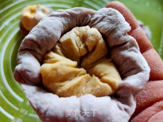 可可花朵馒头的做法步骤:14