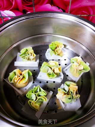双色烧麦的做法步骤:18