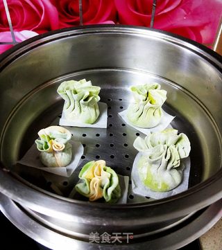 双色烧麦的做法步骤:20
