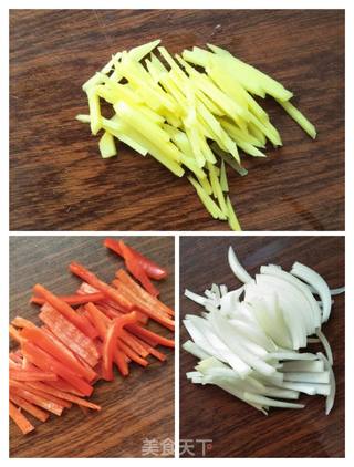 甜椒炒甜豆的做法步骤:3
