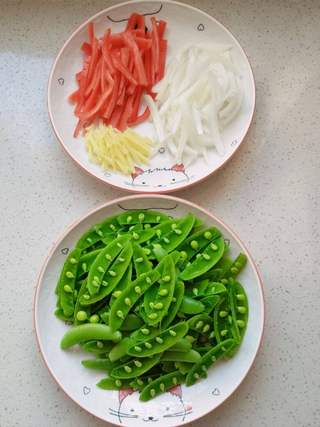 甜椒炒甜豆的做法步骤:4
