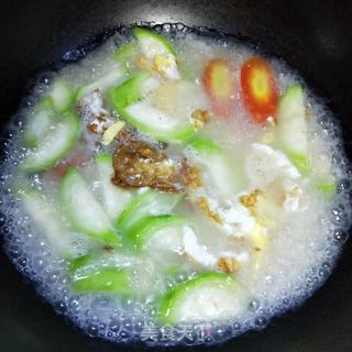 鸡蛋丝瓜汤面的做法步骤:9