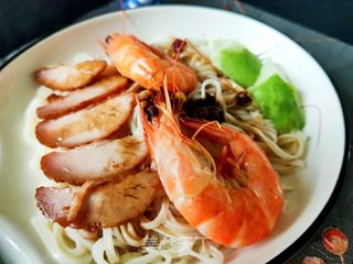 鲜虾拌面的做法步骤:9