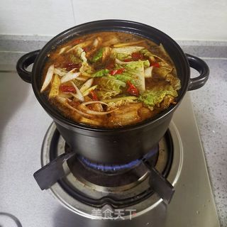 白菜炖豆腐的做法步骤:6