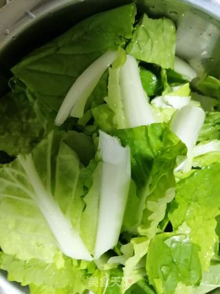 奶白菜炒鸡蛋粉条的做法步骤:2