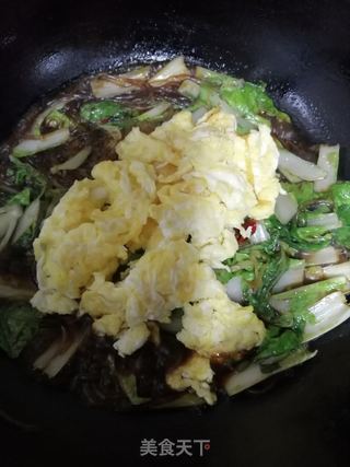 奶白菜炒鸡蛋粉条的做法步骤:10