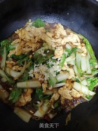 奶白菜炒鸡蛋粉条的做法步骤:11