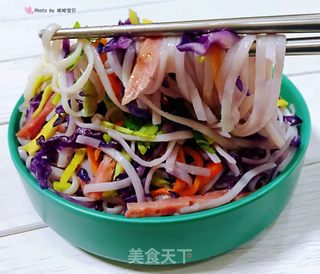 #面食#紫甘蓝香肠蛋丝炒面的做法步骤：14