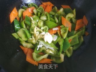 青椒炒猪肝的做法步骤:12