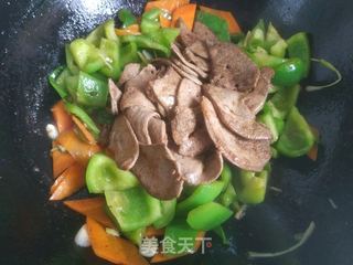 青椒炒猪肝的做法步骤:14