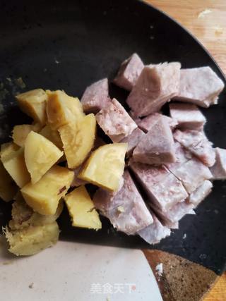 鸡腿香芋焗饭的做法步骤:2