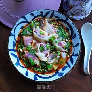 酸汤苋菜馄饨的做法步骤：7