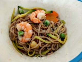 荞麦虾仁拌面的做法步骤:13