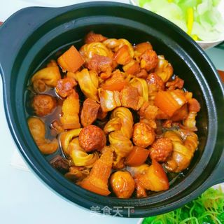 虎皮蛋红烧肉的做法步骤:10