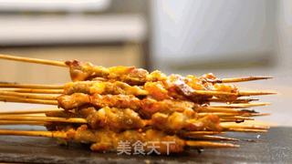 用烤箱在家烤出地道羊肉串的做法步骤:5