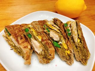 青酱鸡肉芦笋三明治的做法步骤:6