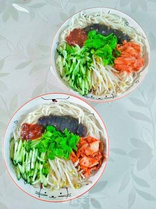 即食海参拌面的做法步骤:5