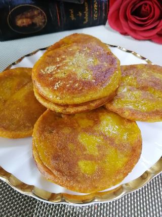 南瓜芝麻糯米饼的做法步骤:12