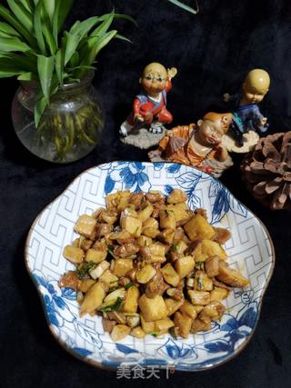 杏鲍菇炒肉丁的做法步骤:11