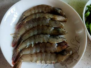 青虾焖豆角的做法步骤:4