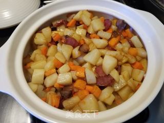 腊味土豆煲仔饭的做法步骤:10