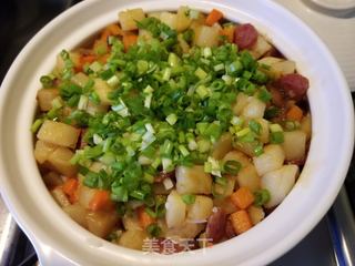 腊味土豆煲仔饭的做法步骤:11
