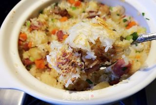 腊味土豆煲仔饭的做法步骤:14