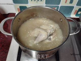 原汁鸡汤面的做法步骤:3
