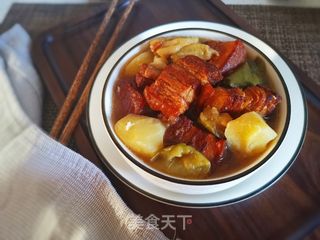 红烧肉炖茄子土豆的做法步骤:9