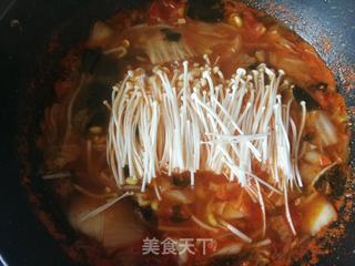 海带芽泡菜粉丝汤的做法步骤:9
