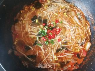 海带芽泡菜粉丝汤的做法步骤:10