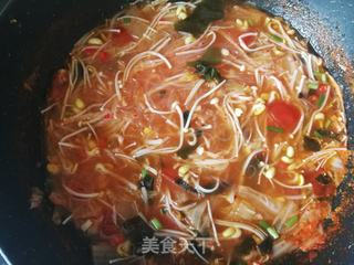 海带芽泡菜粉丝汤的做法步骤:11