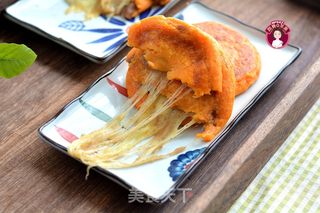 拉丝奶酪红薯糯米饼的做法步骤:11