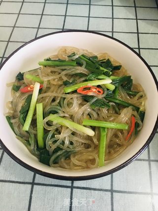 凉拌红薯粉条韭菜的做法步骤：8