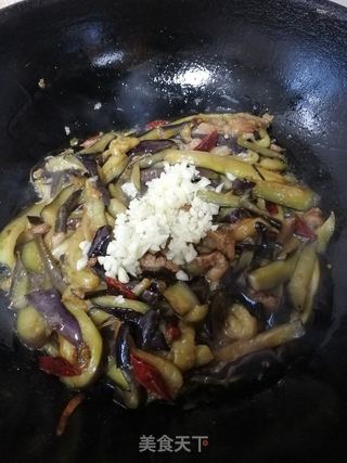 五花肉辣炒茄条的做法步骤：9
