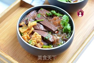 鸭血粉丝汤的做法步骤:11