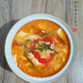 番茄鸡蛋豆腐汤的做法步骤：8